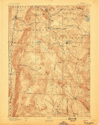 Wallingford Vermont Historical topographic map, 1:62500 scale, 15 X 15 Minute, Year 1893