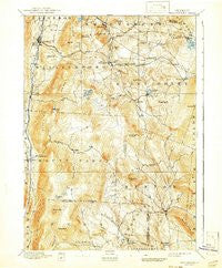 Wallingford Vermont Historical topographic map, 1:62500 scale, 15 X 15 Minute, Year 1893