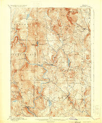 Wilmington Vermont Historical topographic map, 1:62500 scale, 15 X 15 Minute, Year 1889