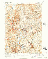 Wilmington Vermont Historical topographic map, 1:62500 scale, 15 X 15 Minute, Year 1954