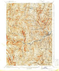 Woodstock Vermont Historical topographic map, 1:62500 scale, 15 X 15 Minute, Year 1913