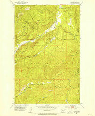 Aladdin Washington Historical topographic map, 1:24000 scale, 7.5 X 7.5 Minute, Year 1952