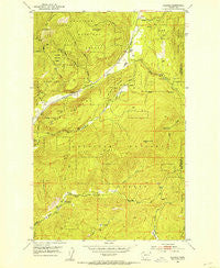Aladdin Washington Historical topographic map, 1:24000 scale, 7.5 X 7.5 Minute, Year 1952
