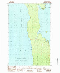 Allens Bay Washington Historical topographic map, 1:24000 scale, 7.5 X 7.5 Minute, Year 1984