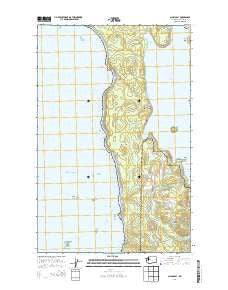 Allens Bay Washington Current topographic map, 1:24000 scale, 7.5 X 7.5 Minute, Year 2014