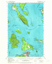 Anacortes Washington Historical topographic map, 1:62500 scale, 15 X 15 Minute, Year 1951