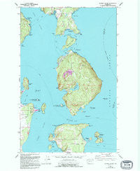 Blakely Island Washington Historical topographic map, 1:24000 scale, 7.5 X 7.5 Minute, Year 1973