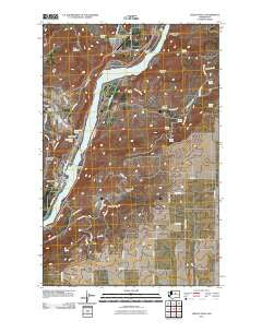 Chelan Falls Washington Historical topographic map, 1:24000 scale, 7.5 X 7.5 Minute, Year 2011