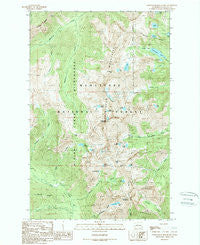 Chiwaukum Mountains Washington Historical topographic map, 1:24000 scale, 7.5 X 7.5 Minute, Year 1989