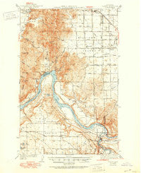 Clayton Washington Historical topographic map, 1:62500 scale, 15 X 15 Minute, Year 1944