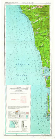 Copalis Beach Washington Historical topographic map, 1:250000 scale, 2 X 1 Degree, Year 1963