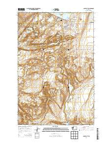 Coulee City Washington Current topographic map, 1:24000 scale, 7.5 X 7.5 Minute, Year 2014