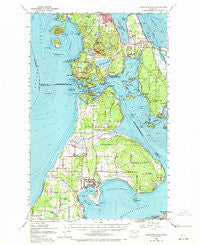 Deception Pass Washington Historical topographic map, 1:62500 scale, 15 X 15 Minute, Year 1951