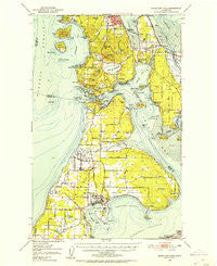 Deception Pass Washington Historical topographic map, 1:62500 scale, 15 X 15 Minute, Year 1951