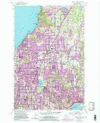 Edmonds East Washington Historical topographic map, 1:24000 scale, 7.5 X 7.5 Minute, Year 1953