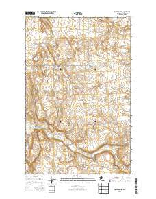 Foster Coulee Washington Current topographic map, 1:24000 scale, 7.5 X 7.5 Minute, Year 2014
