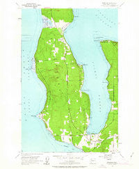Freeland Washington Historical topographic map, 1:24000 scale, 7.5 X 7.5 Minute, Year 1953