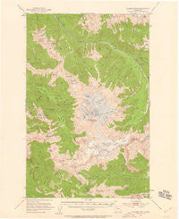 Glacier Peak Washington Historical topographic map, 1:62500 scale, 15 X 15 Minute, Year 1950