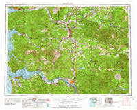 Hoquiam Washington Historical topographic map, 1:250000 scale, 1 X 2 Degree, Year 1962