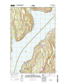 Lofall Washington Current topographic map, 1:24000 scale, 7.5 X 7.5 Minute, Year 2014