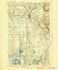 Marysville Washington Historical topographic map, 1:62500 scale, 15 X 15 Minute, Year 1943