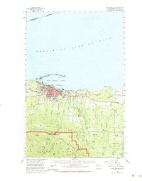 Port Angeles Washington Historical topographic map, 1:62500 scale, 15 X 15 Minute, Year 1961