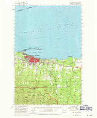Port Angeles Washington Historical topographic map, 1:62500 scale, 15 X 15 Minute, Year 1961