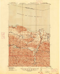 Port Crescent Washington Historical topographic map, 1:62500 scale, 15 X 15 Minute, Year 1919