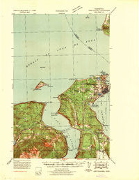 Port Townsend Washington Historical topographic map, 1:62500 scale, 15 X 15 Minute, Year 1939