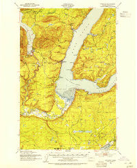 Potlatch Washington Historical topographic map, 1:62500 scale, 15 X 15 Minute, Year 1952