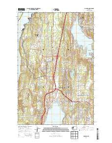 Poulsbo Washington Current topographic map, 1:24000 scale, 7.5 X 7.5 Minute, Year 2014