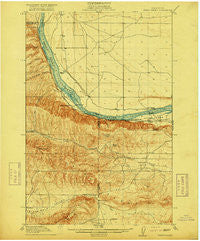 Priest Rapids Washington Historical topographic map, 1:62500 scale, 15 X 15 Minute, Year 1917