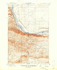 Priest Rapids Washington Historical topographic map, 1:62500 scale, 15 X 15 Minute, Year 1917