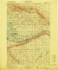 Prosser Washington Historical topographic map, 1:125000 scale, 30 X 30 Minute, Year 1917
