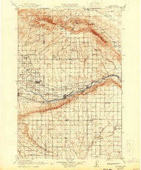 Prosser Washington Historical topographic map, 1:125000 scale, 30 X 30 Minute, Year 1917