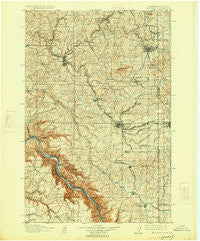 Pullman Washington Historical topographic map, 1:125000 scale, 30 X 30 Minute, Year 1910