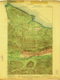 Pysht Washington Historical topographic map, 1:62500 scale, 15 X 15 Minute, Year 1922