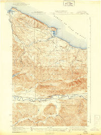 Pysht Washington Historical topographic map, 1:62500 scale, 15 X 15 Minute, Year 1922