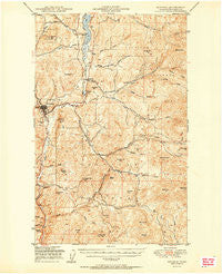 Republic Washington Historical topographic map, 1:62500 scale, 15 X 15 Minute, Year 1951