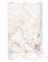 Richland Washington Historical topographic map, 1:62500 scale, 15 X 15 Minute, Year 1951
