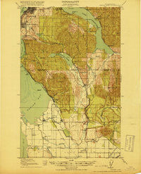 Samish Lake Washington Historical topographic map, 1:62500 scale, 15 X 15 Minute, Year 1918