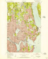 Seattle North Washington Historical topographic map, 1:24000 scale, 7.5 X 7.5 Minute, Year 1949