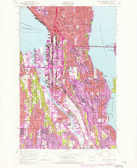 Seattle South Washington Historical topographic map, 1:24000 scale, 7.5 X 7.5 Minute, Year 1949
