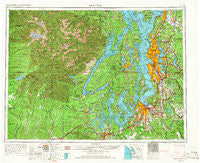 Seattle Washington Historical topographic map, 1:250000 scale, 1 X 2 Degree, Year 1958