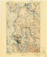 Snohomish Washington Historical topographic map, 1:125000 scale, 30 X 30 Minute, Year 1897