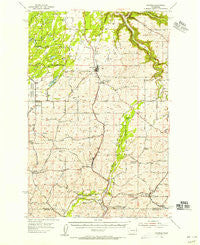 Spangle Washington Historical topographic map, 1:62500 scale, 15 X 15 Minute, Year 1954