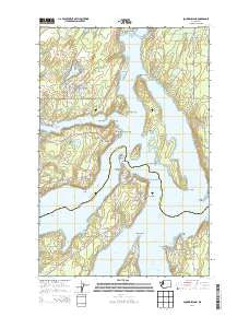 Squaxin Island Washington Current topographic map, 1:24000 scale, 7.5 X 7.5 Minute, Year 2014