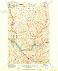 Starbuck Washington Historical topographic map, 1:62500 scale, 15 X 15 Minute, Year 1950