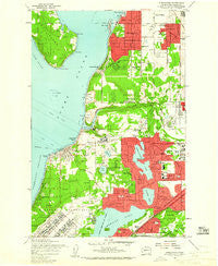 Steilacoom Washington Historical topographic map, 1:24000 scale, 7.5 X 7.5 Minute, Year 1959