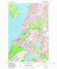 Steilacoom Washington Historical topographic map, 1:24000 scale, 7.5 X 7.5 Minute, Year 1959
